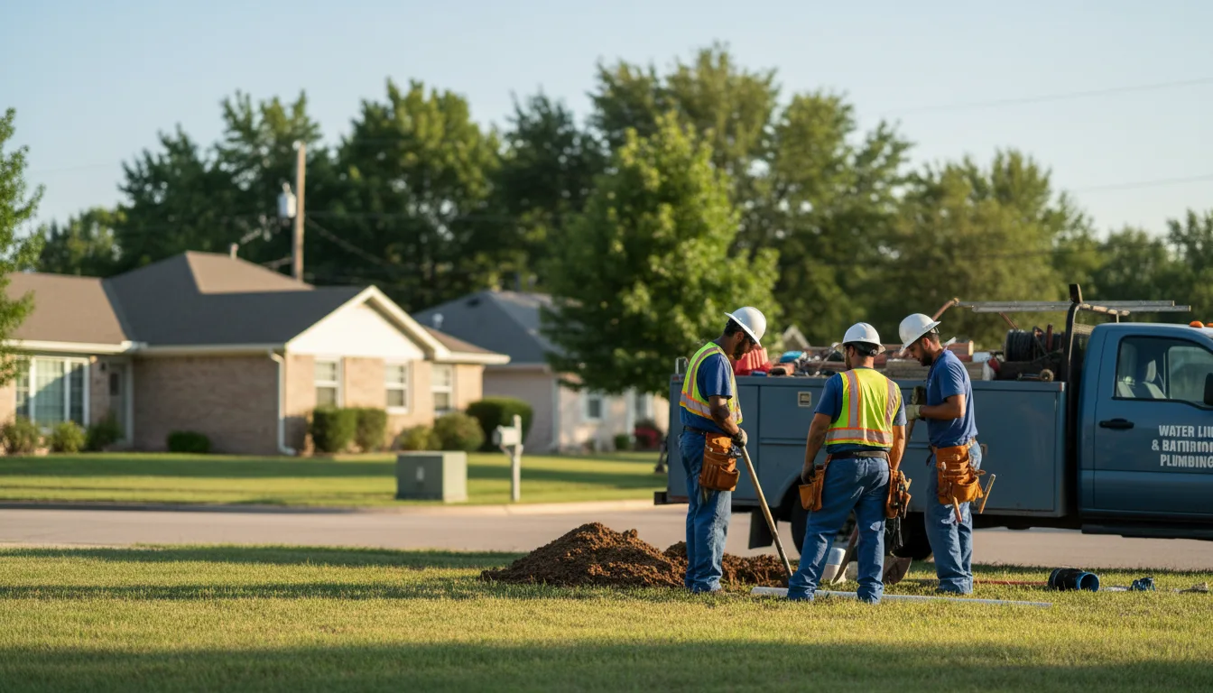 Residential water line and bathroom plumbing service in Greenwood, IN